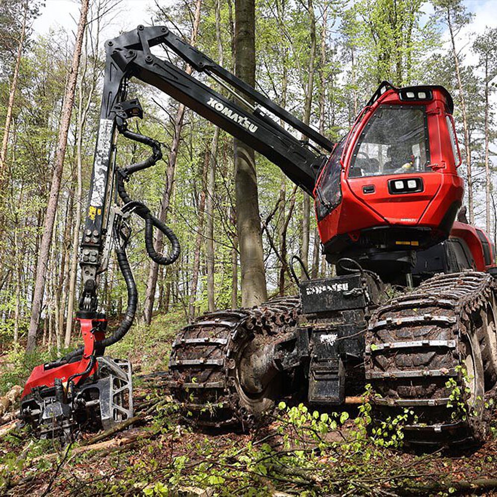 Unser Harvester im Forst